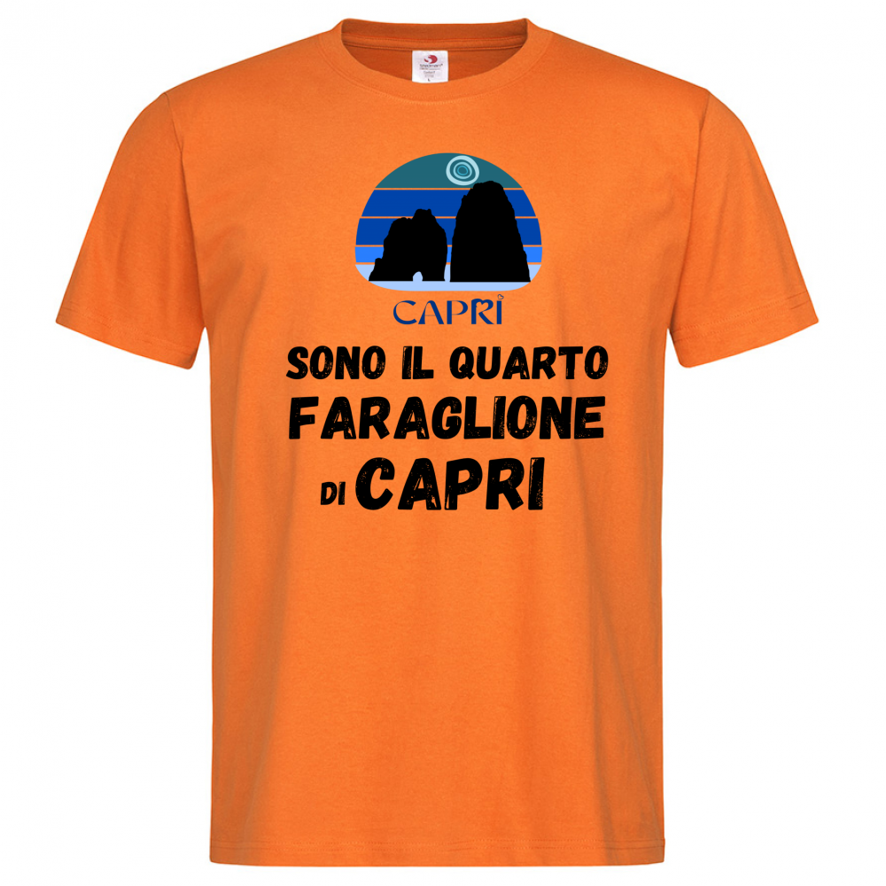 T-Shirt Men Premium SONO IL QUARTO FARAGLIONE DI CAPRI SCRITTA NERA
