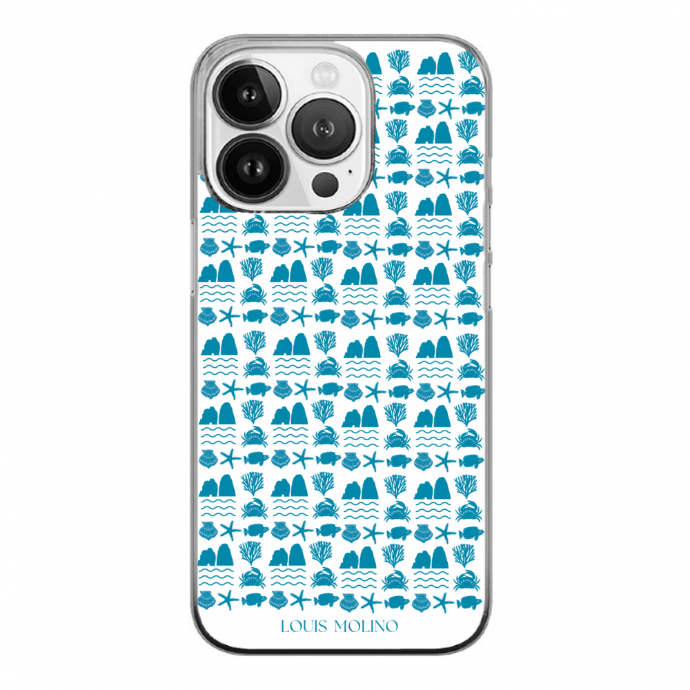 Cover Gomma iPhone 15 Pro Max BLUE SPECIES PROTECTED CAPRI