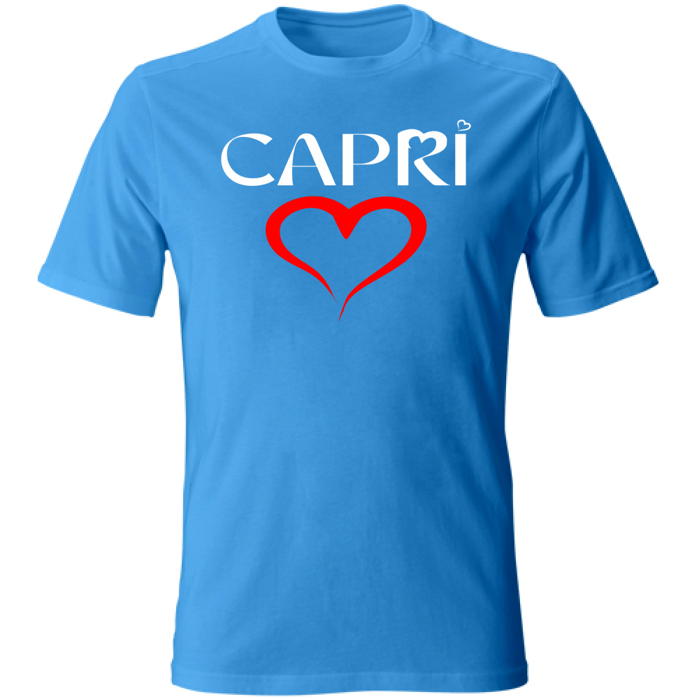 Unisex T-Shirt HEART CAPRI RED