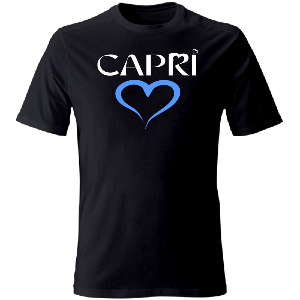 T-Shirt Unisex Large CAPRI CUORE AZZURRO