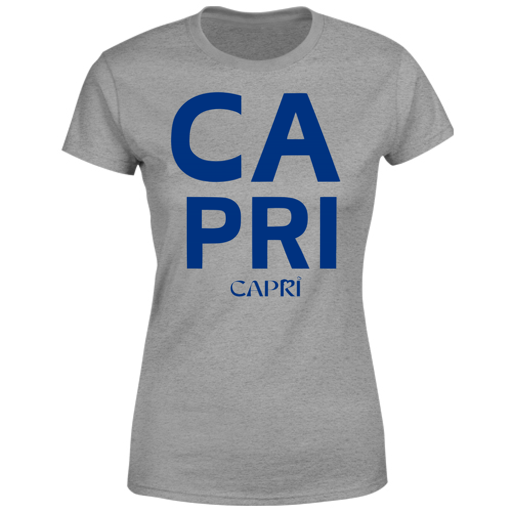 T-Shirt Donna CAPRI DESIGN SCRITTA BLUE