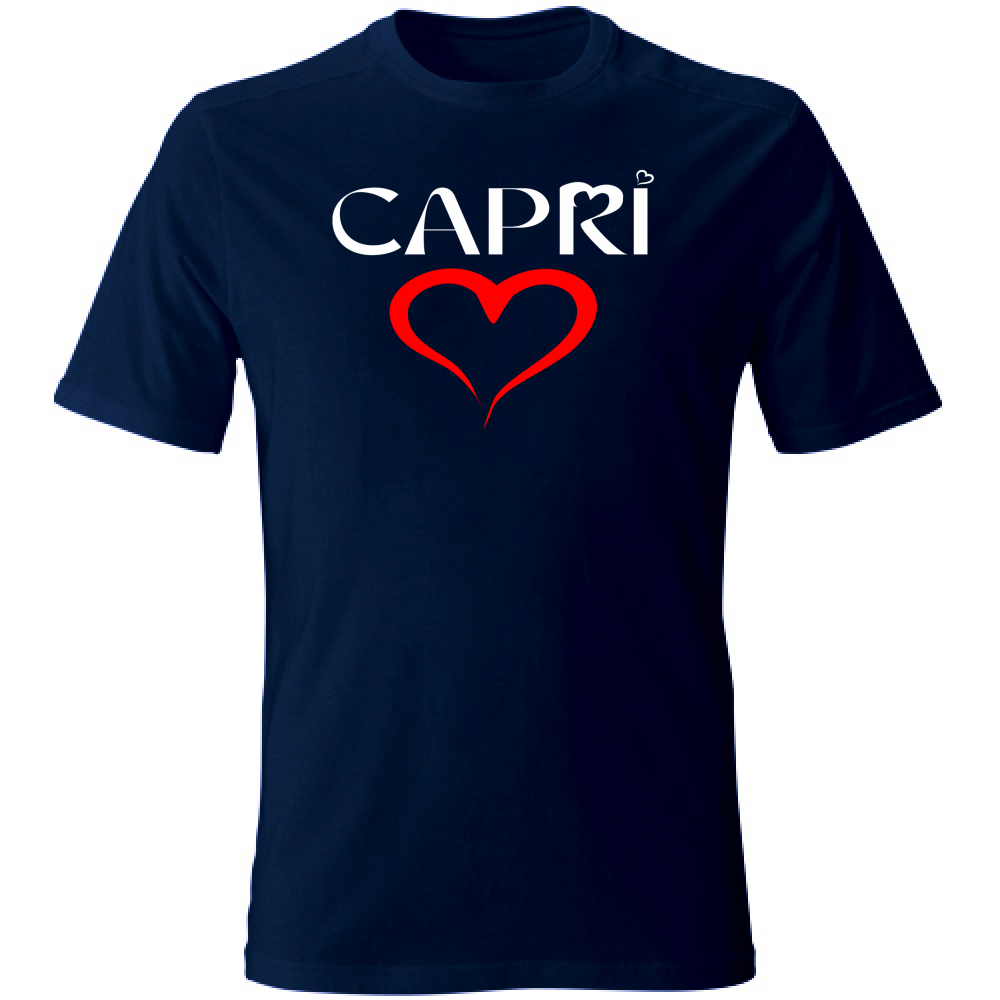 T-Shirt Unisex Large CUORE CAPRI ROSSO
