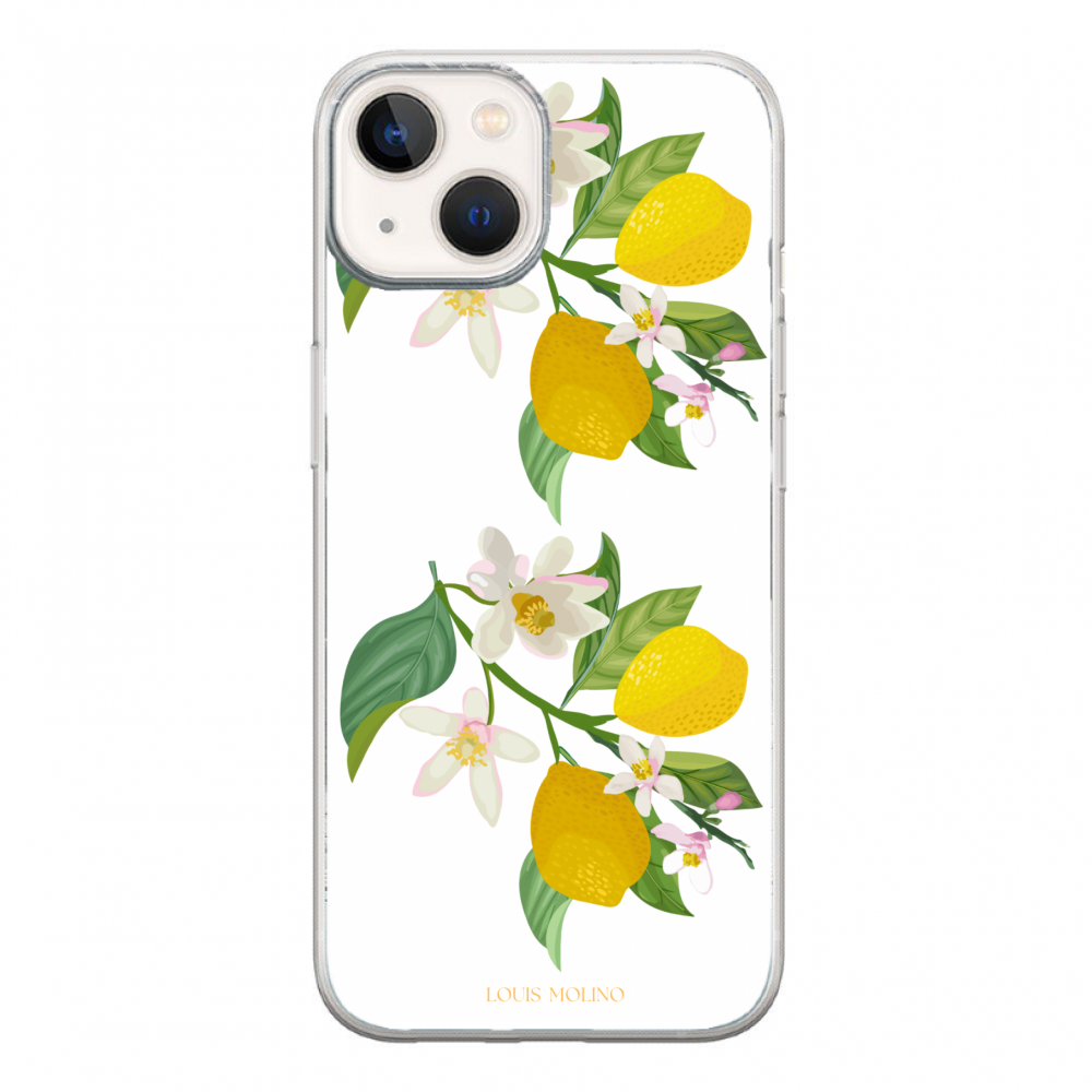 Rubber Cover iPhone 14 LEMON FLOWER CAPRI