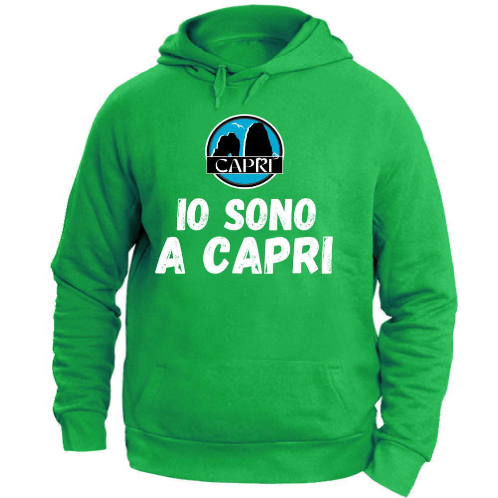 Unisex Hoodie I AM IN CAPRI WHITE WRITING