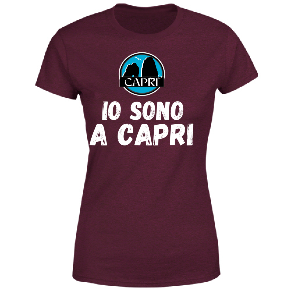 Women's T-Shirt I AM IN CAPRI WHITE WRITING