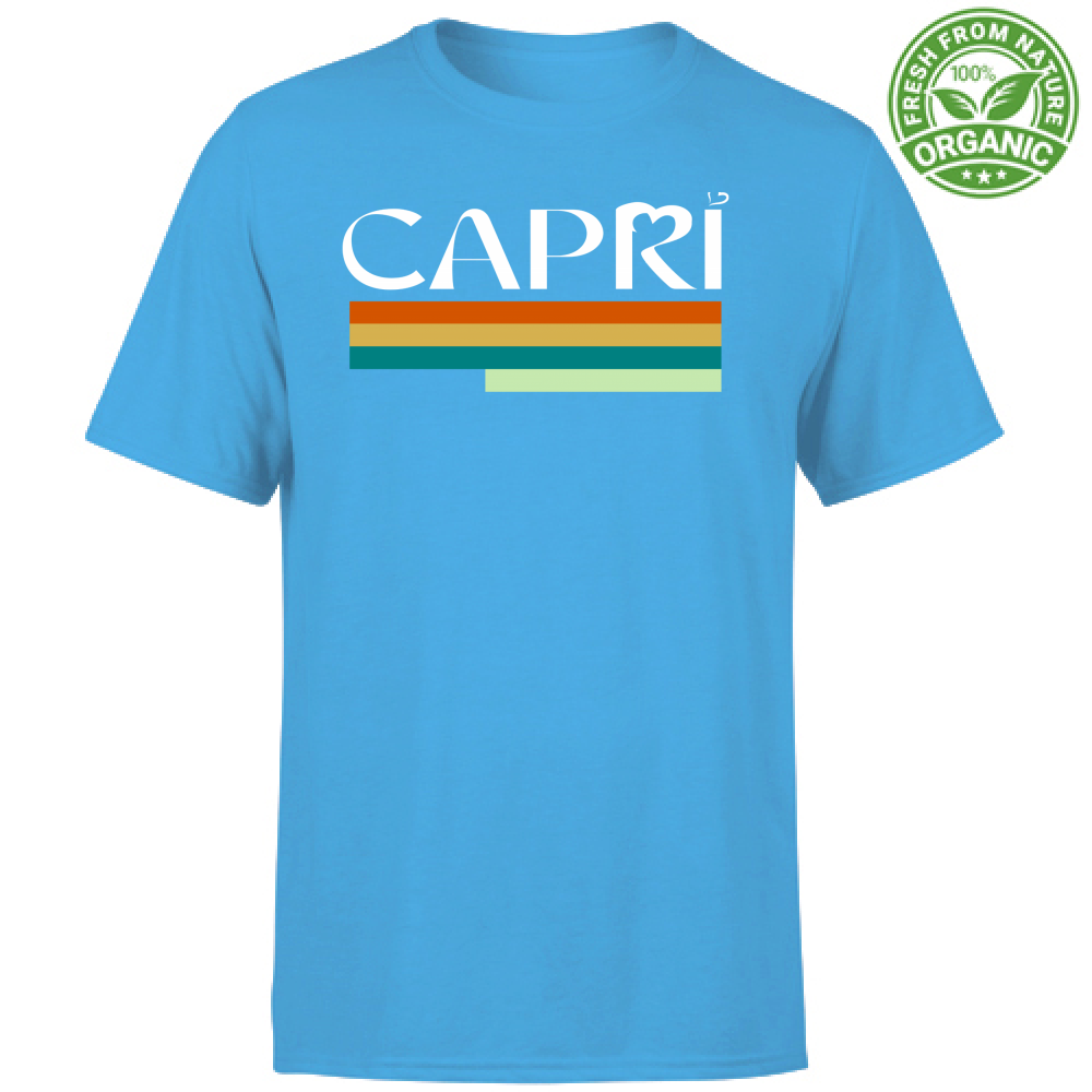 T-Shirt Unisex Organic CAPRI TECNICOLOR SCRITTA BIANCA