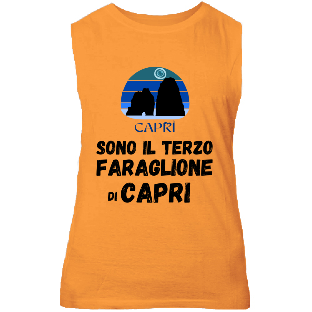 Unisex Tank Top I AM THE THIRD FARAGLIONE OF CAPRI BLACK WRITING