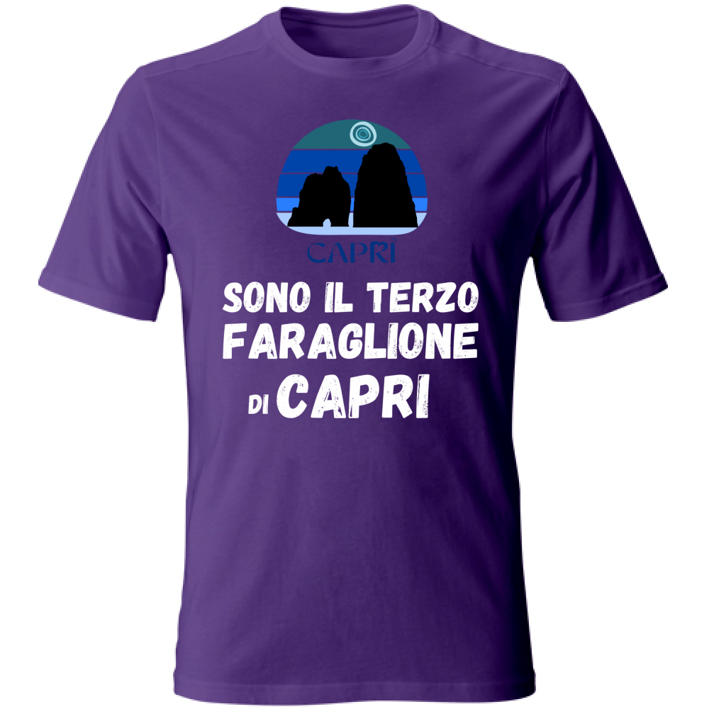 T-Shirt Kids I AM THE THIRD FARAGLIONE OF CAPRI WHITE WRITING