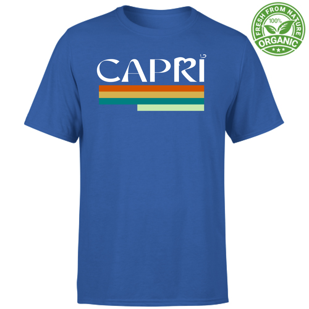 T-Shirt Unisex Organic CAPRI TECHNICOLOR WHITE WRITING