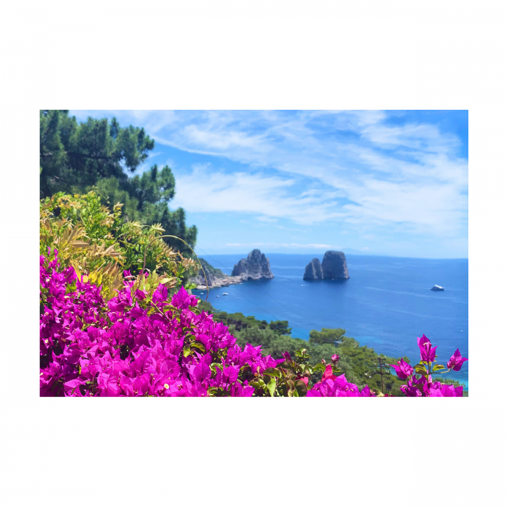 Poster with Frame 45x30 Capri Mediterranean Dream wide frame