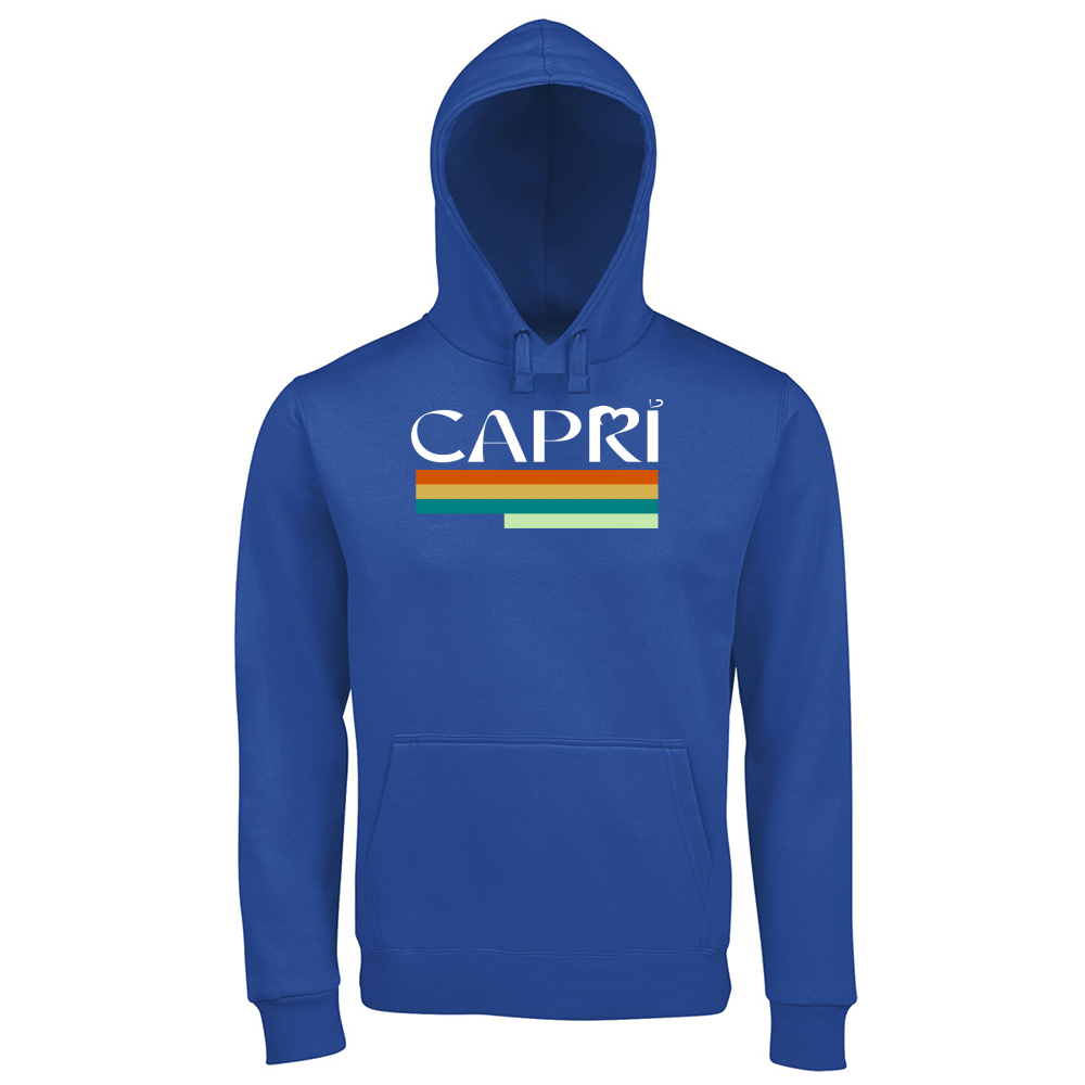 Hoodie Premium Men CAPRI TECNICOLOR SCRITTA BIANCA