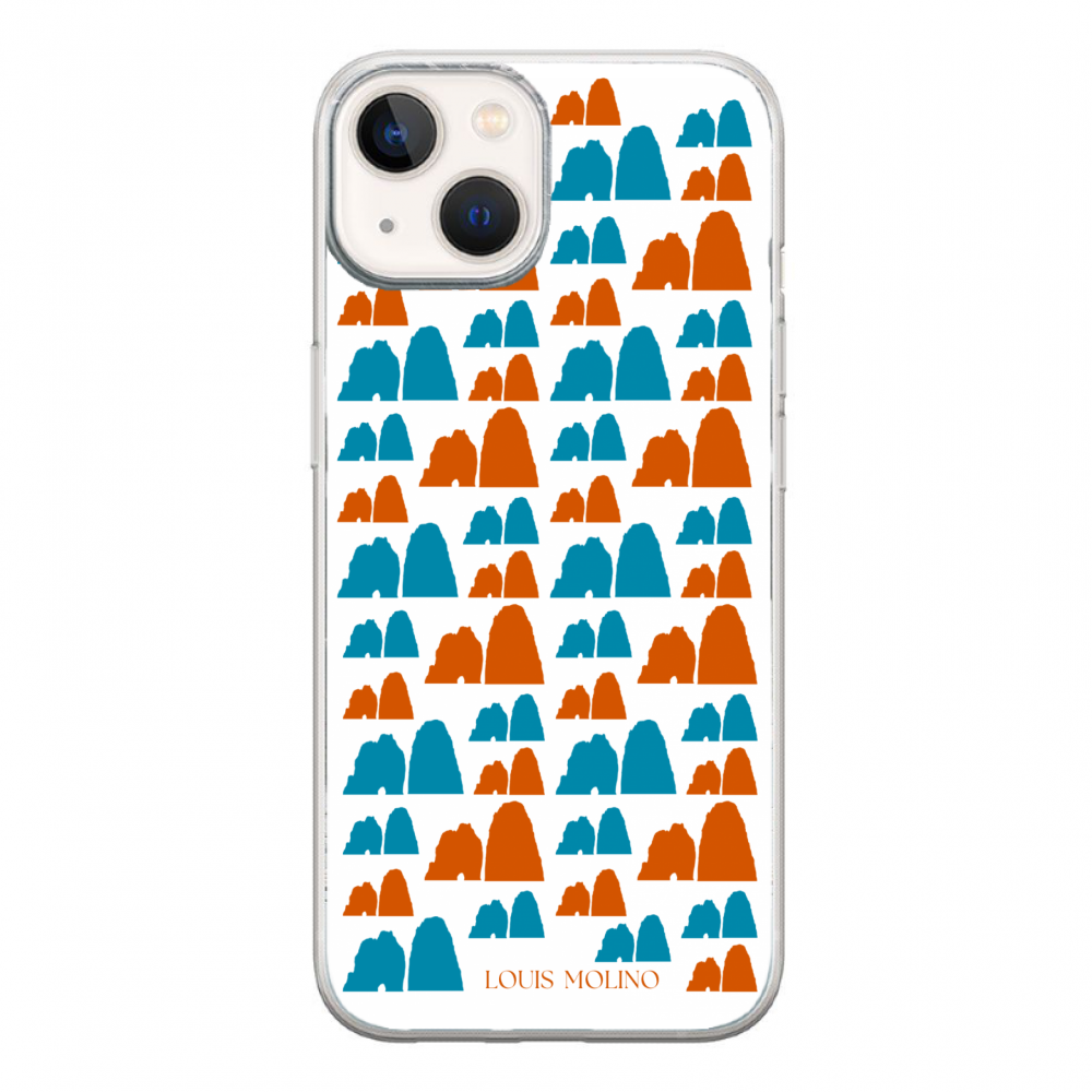 Rubber Cover iPhone 14 BLUE AND ORANGE FARAGLIONI CAPRI