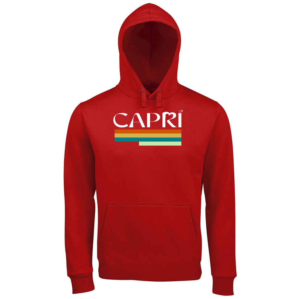 Hoodie Premium Men CAPRI TECNICOLOR SCRITTA BIANCA