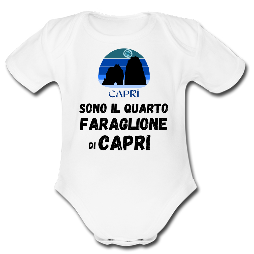Body Bambino SONO IL QUARTO FARAGLIONE DI CAPRI SCRITTA NERA