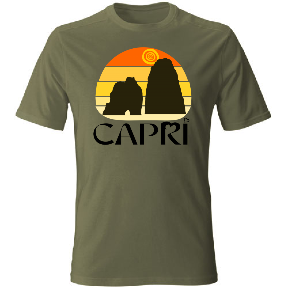 T-Shirt Kids CAPRI SUNSET VINTAGE BLACK WRITING