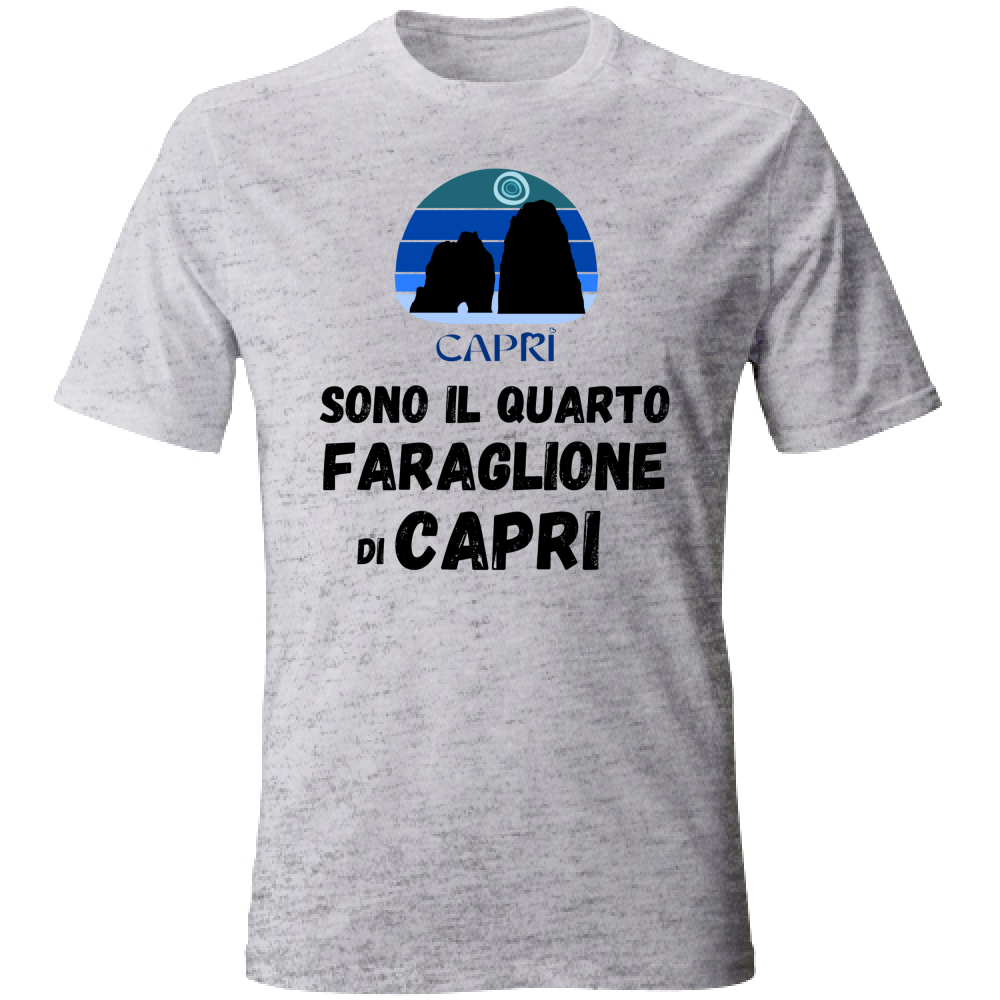 T-Shirt Unisex SONO IL QUARTO FARAGLIONE DI CAPRI SCRITTA NERA