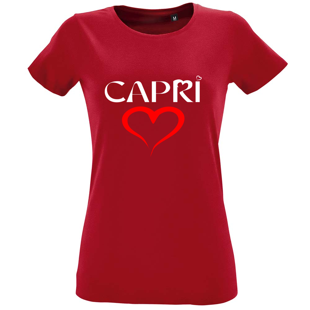 T-Shirt Women Fit CUORE CAPRI ROSSO