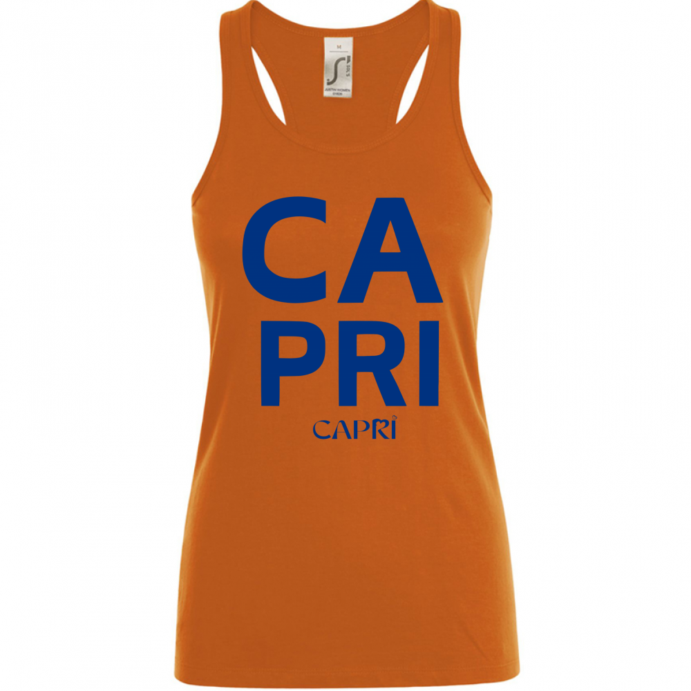 Canotta Donna CAPRI DESIGN SCRITTA BLUE