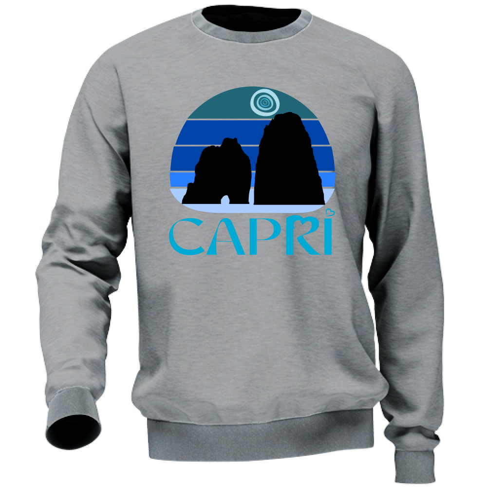 Felpa Unisex CAPRI VINTAGE TRAMONTO AZZURRATO
