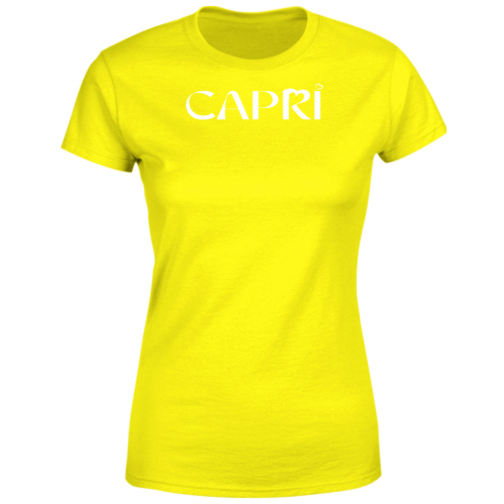 Women's T-Shirt CAPRI MINIMAL WHITE WRITING