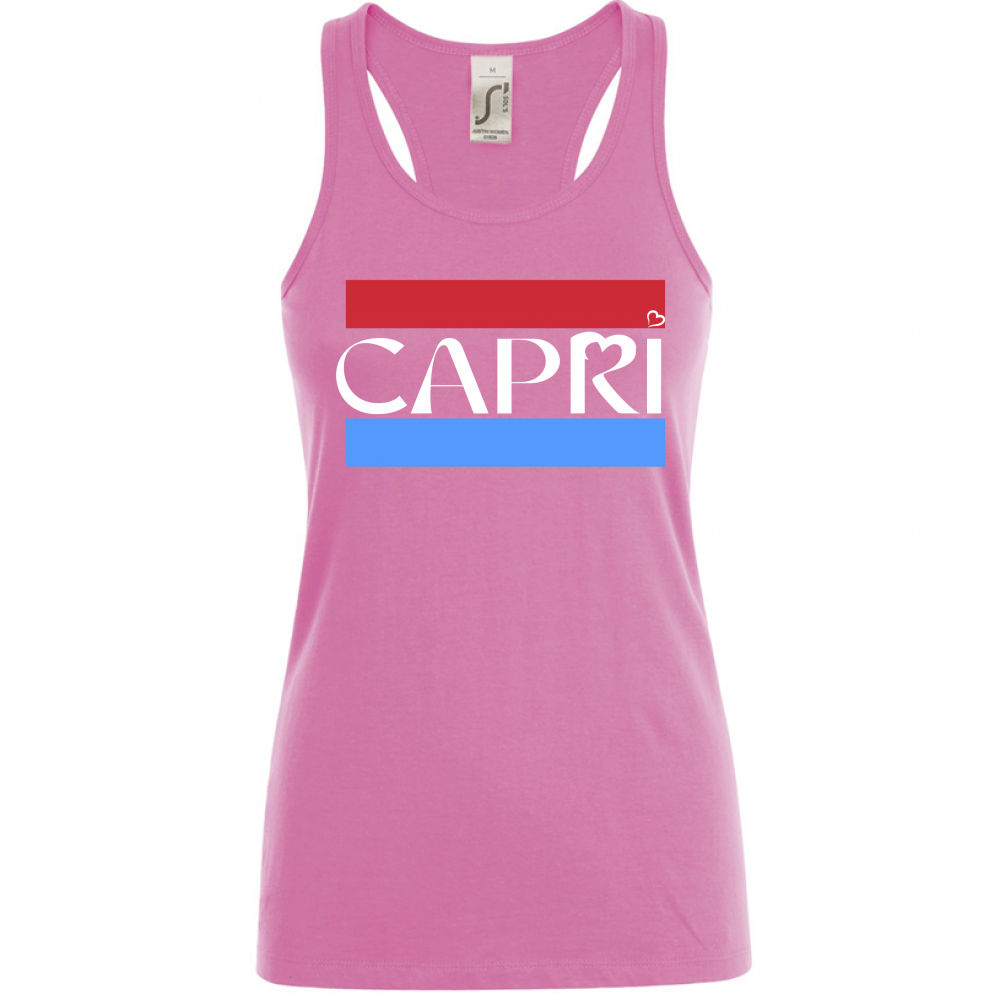 Canotta Donna CAPRI FASCIA ROSSO BLUE BIANCO
