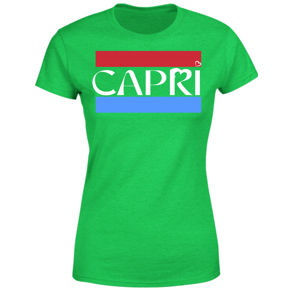 Women's T-Shirt CAPRI BAND RED BLUE WHITE
