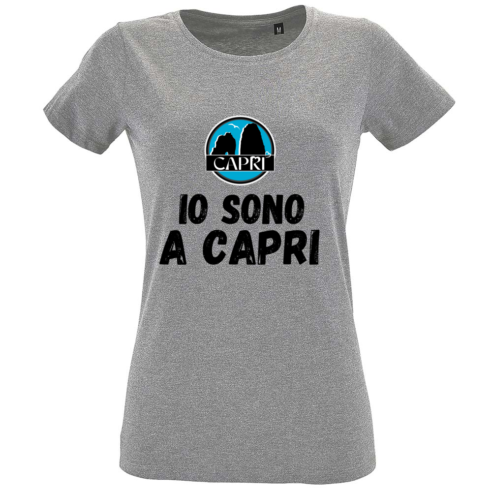T-Shirt Women Fit I AM IN CAPRI BLACK WRITING