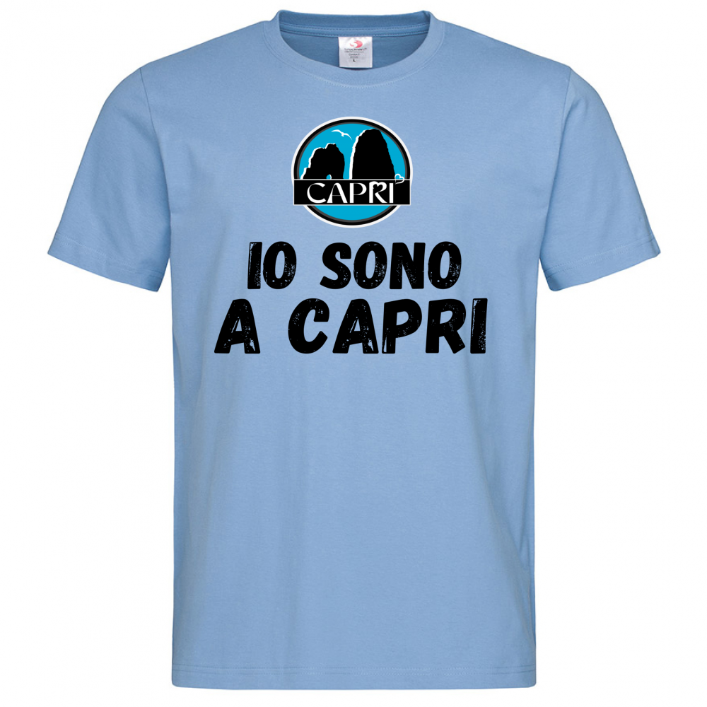 T-Shirt Men Premium IO SONO A CAPRI SCRITTA NERA