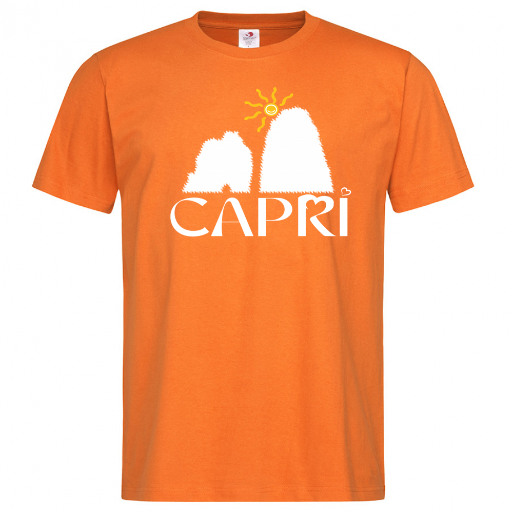 T-Shirt Men Premium CAPRI HAPPY FARAGLIONI WHITE