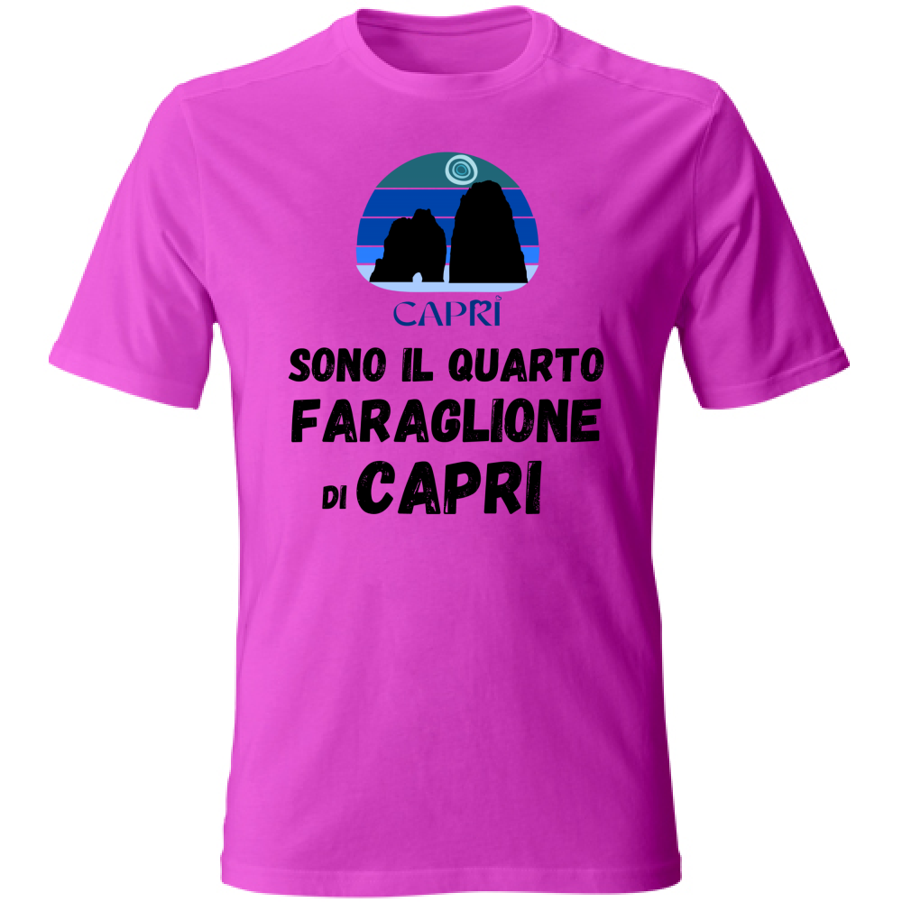 T-Shirt Bambino SONO IL QUARTO FARAGLIONE DI CAPRI SCRITTA NERA