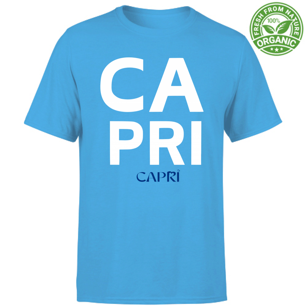 T-Shirt Unisex Organic CAPRI DESIGN SCRITTA BIANCA