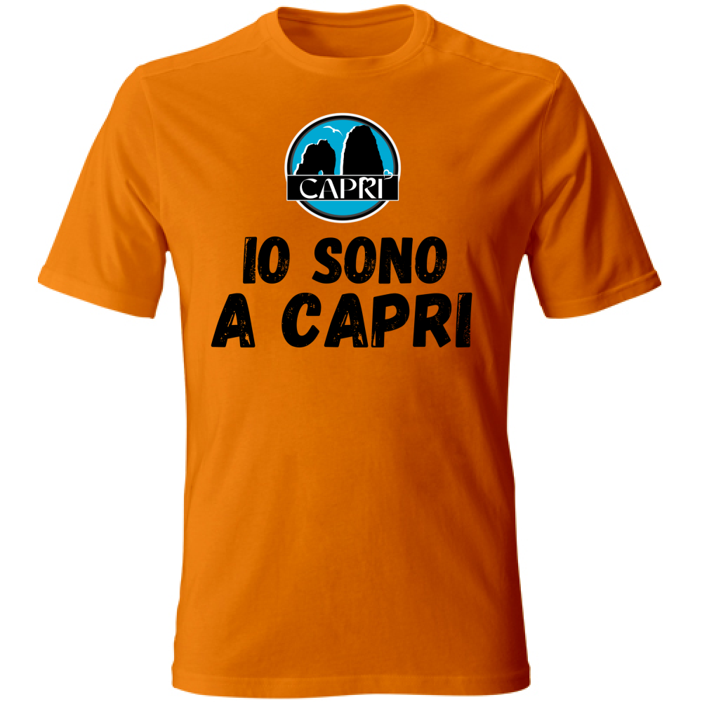 T-Shirt Bambino IO SONO A CAPRI SCRITTA NERA