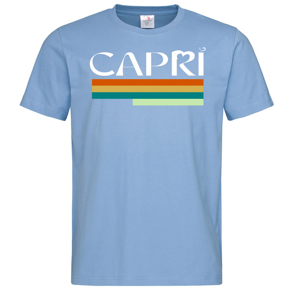 T-Shirt Men Premium CAPRI TECNICOLOR SCRITTA BIANCA