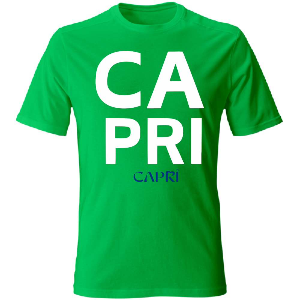 T-Shirt Bambino CAPRI DESIGN SCRITTA BIANCA