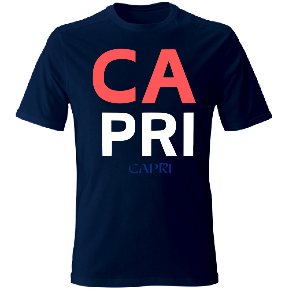 T-Shirt Unisex CAPRI DESIGN SCRITTA ROSSA