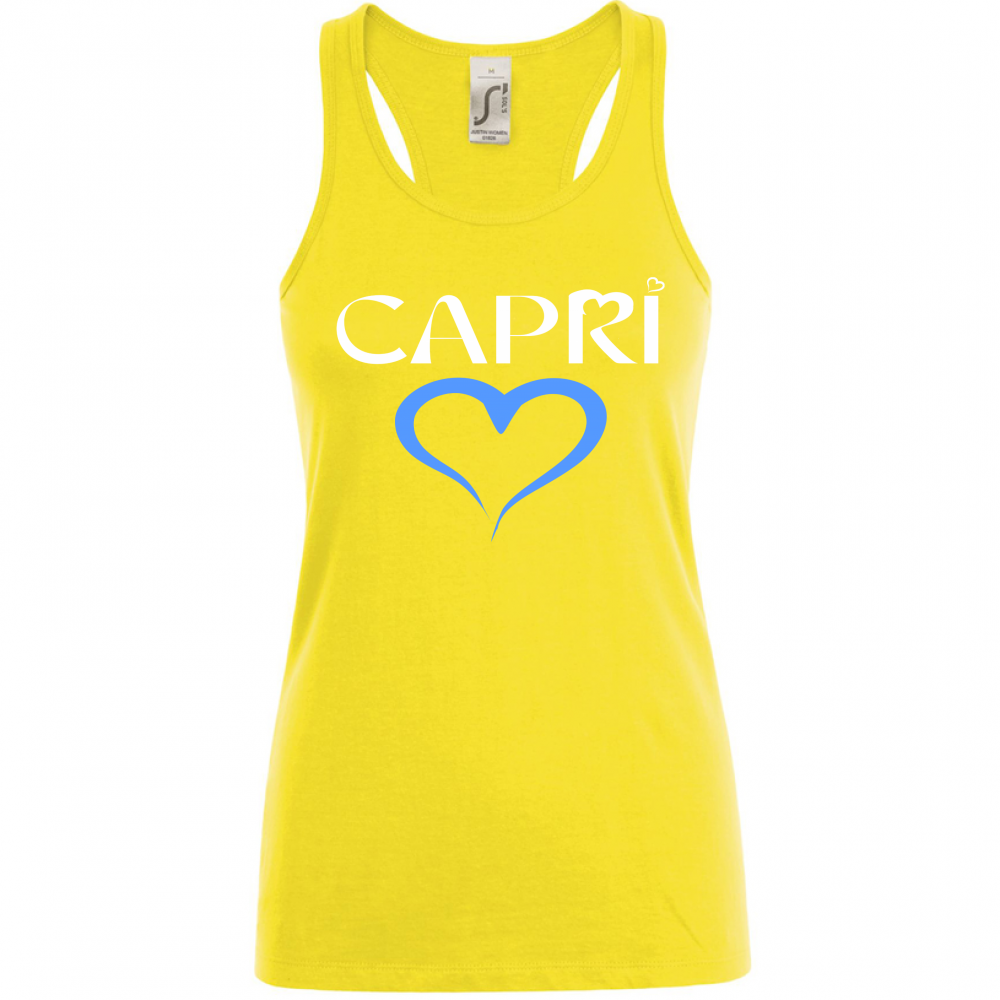 Women's Tank Top CAPRI HEART BLUE