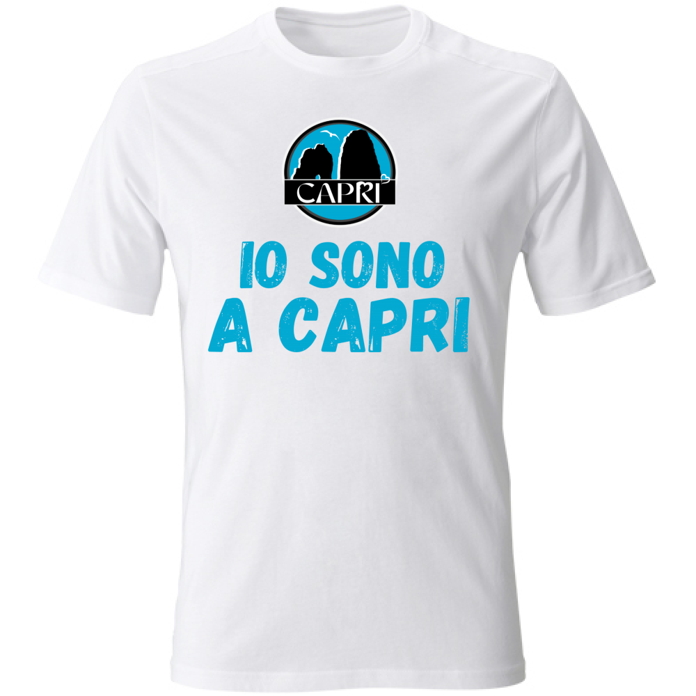 Unisex T-Shirt I AM IN CAPRI BLUE WRITING