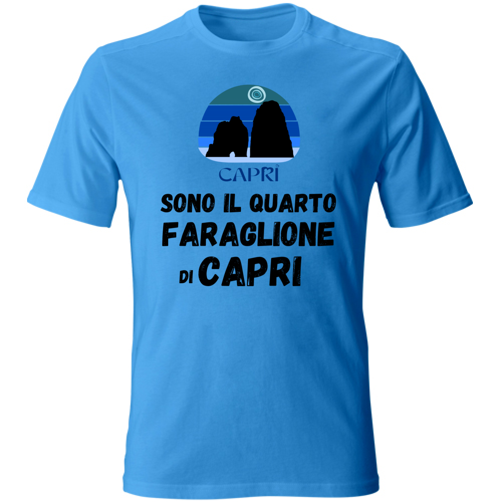 T-Shirt Unisex SONO IL QUARTO FARAGLIONE DI CAPRI SCRITTA NERA