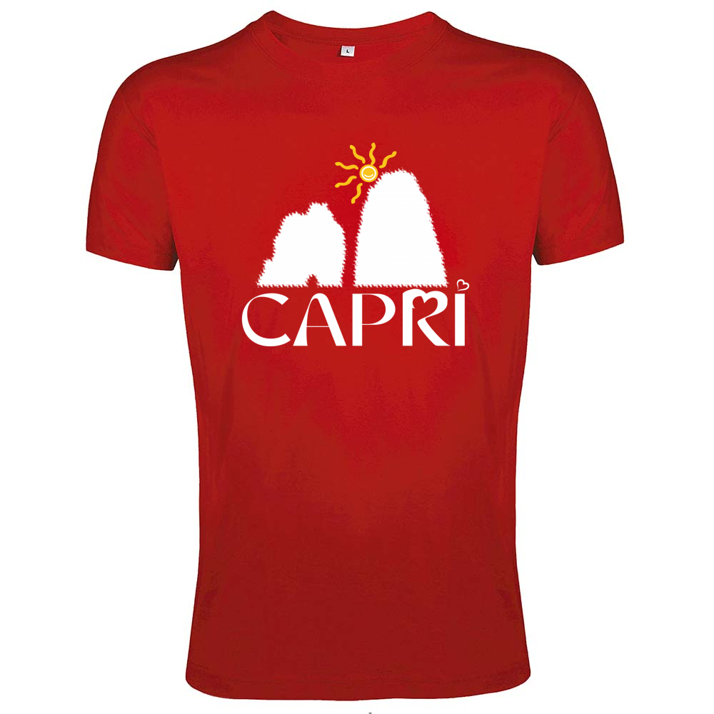 Men Fit T-Shirt CAPRI HAPPY FARAGLIONI WHITE