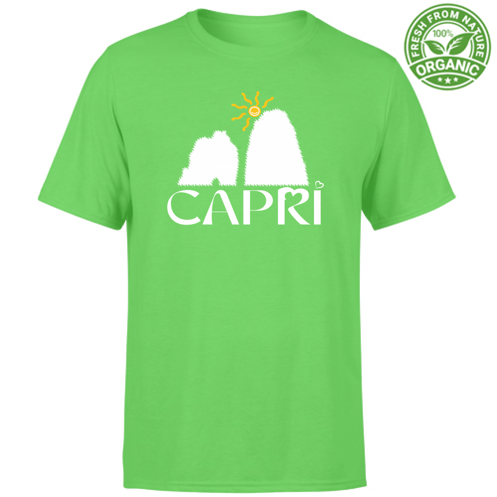 Organic T-Shirt Kids CAPRI HAPPY FARAGLIONI WHITE