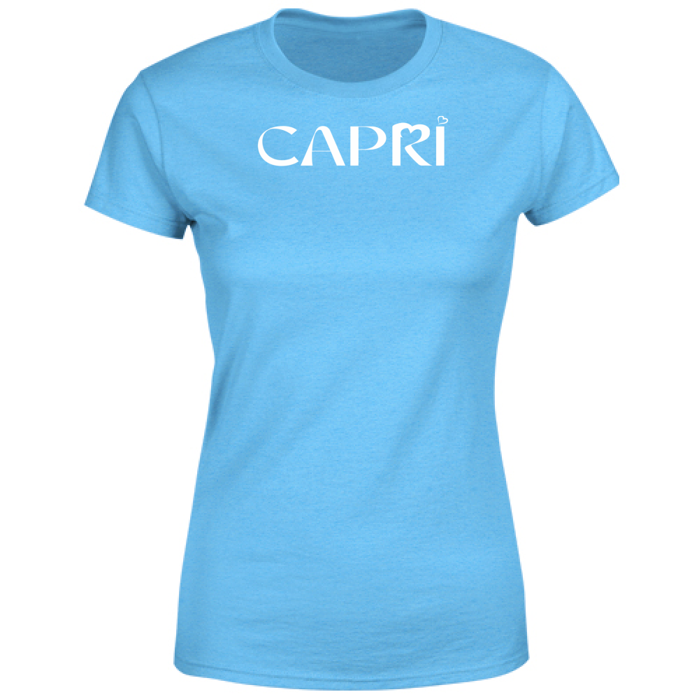 Women's T-Shirt CAPRI MINIMAL WHITE WRITING
