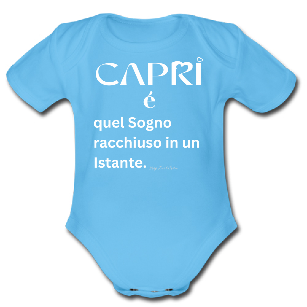 Body Bambino Capri Sogno racchiuso in un istante scritta bianca