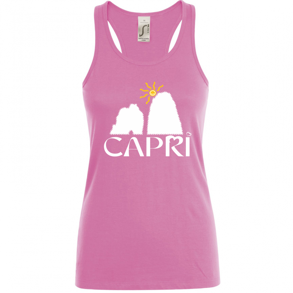 Canotta Donna CAPRI HAPPY FARAGLIONI WHITE