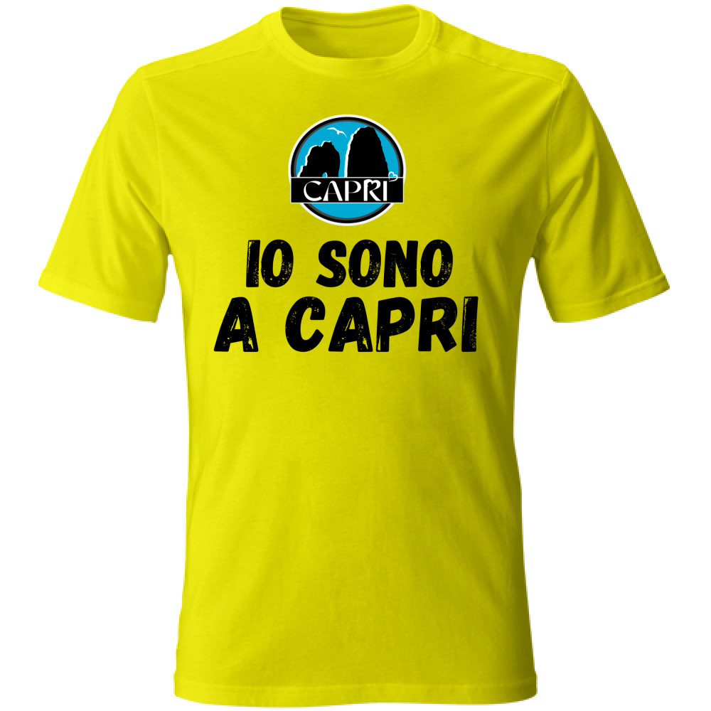 T-Shirt Bambino IO SONO A CAPRI SCRITTA NERA