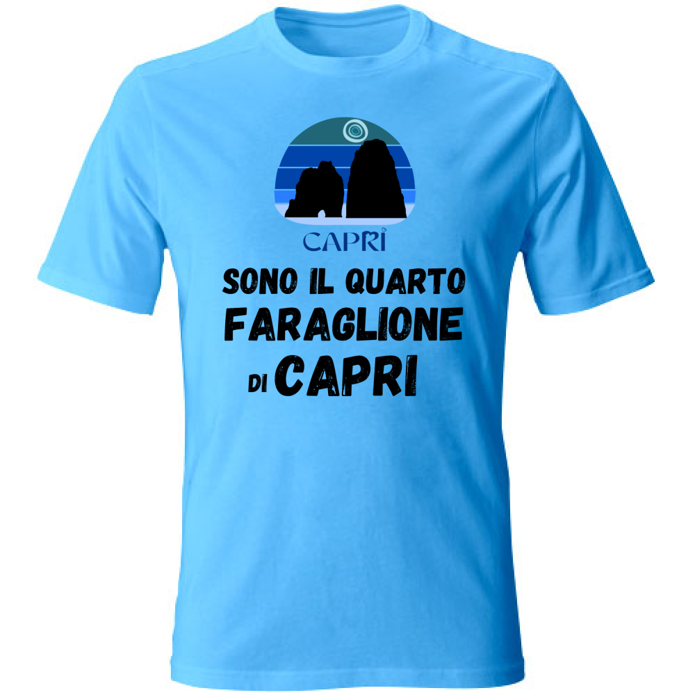 T-Shirt Bambino SONO IL QUARTO FARAGLIONE DI CAPRI SCRITTA NERA