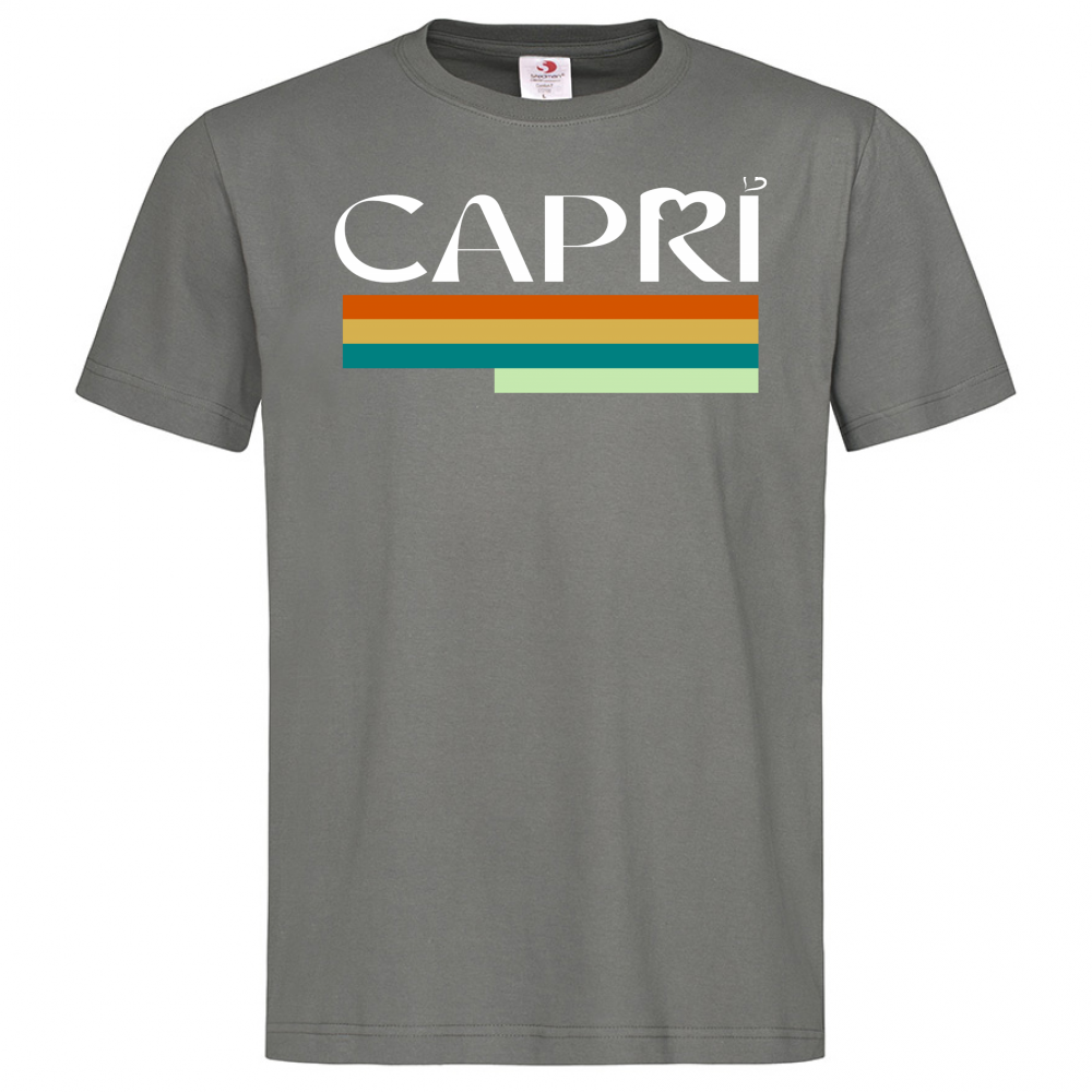 T-Shirt Men Premium CAPRI TECNICOLOR SCRITTA BIANCA