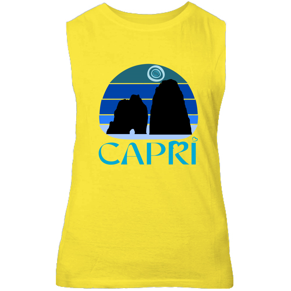 Canotta Unisex CAPRI VINTAGE TRAMONTO AZZURRATO