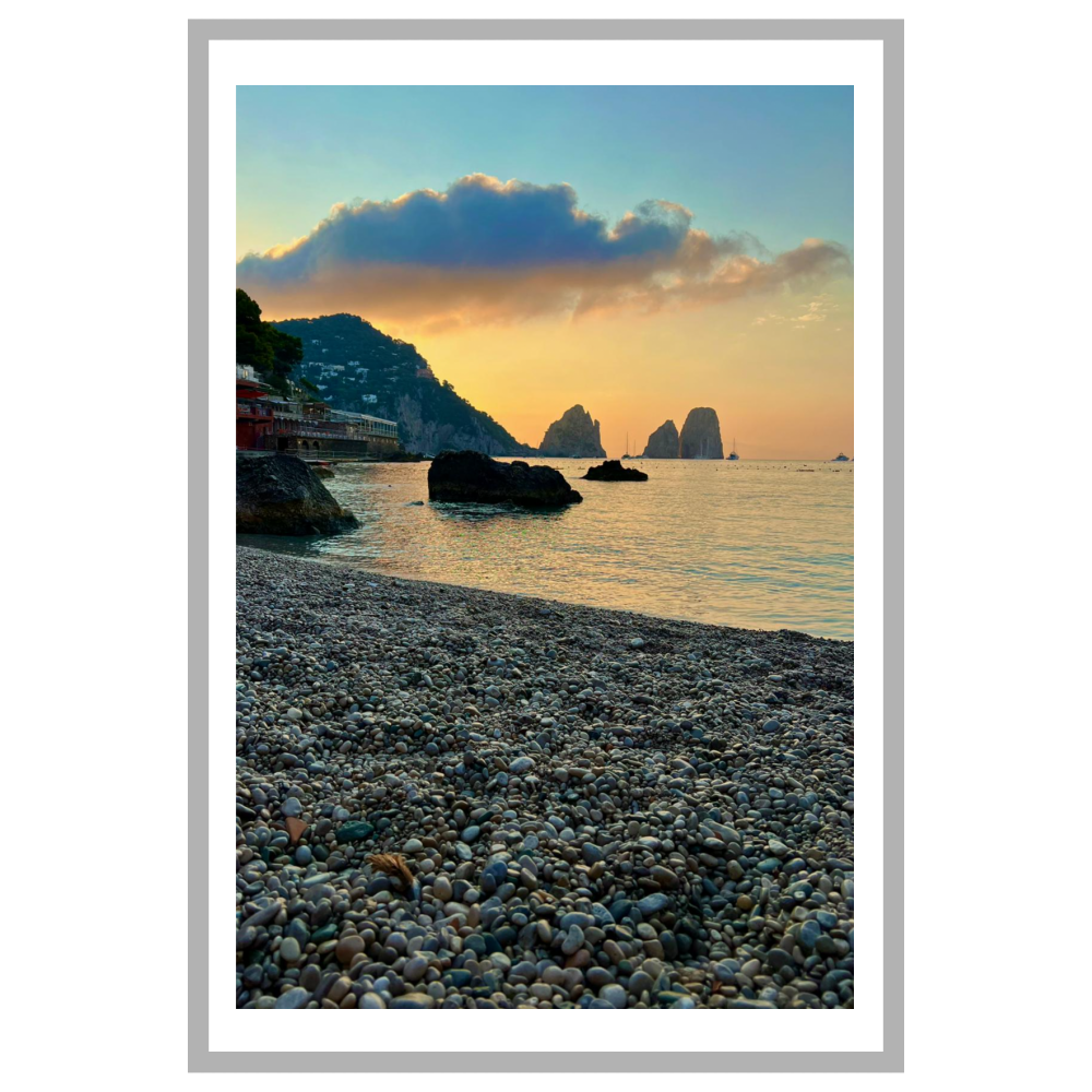 Poster con Cornice 40x60 Capri Alba da Sogno