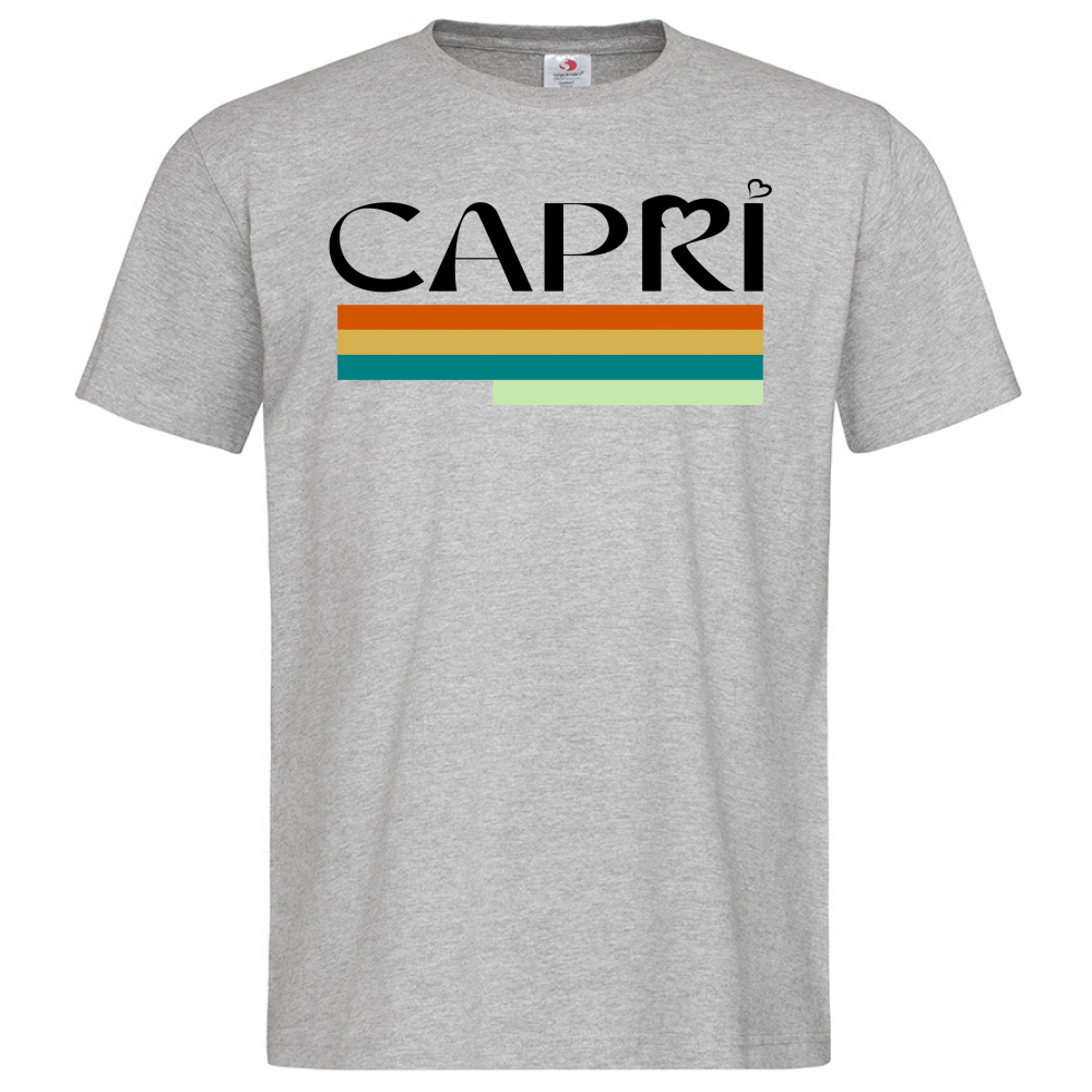 T-Shirt Men Premium CAPRI TECNICOLOR SCRITTA NERA