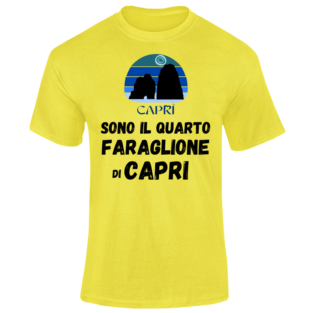 T-Shirt Unisex Dry Sport SONO IL QUARTO FARAGLIONE DI CAPRI SCRITTA NERA